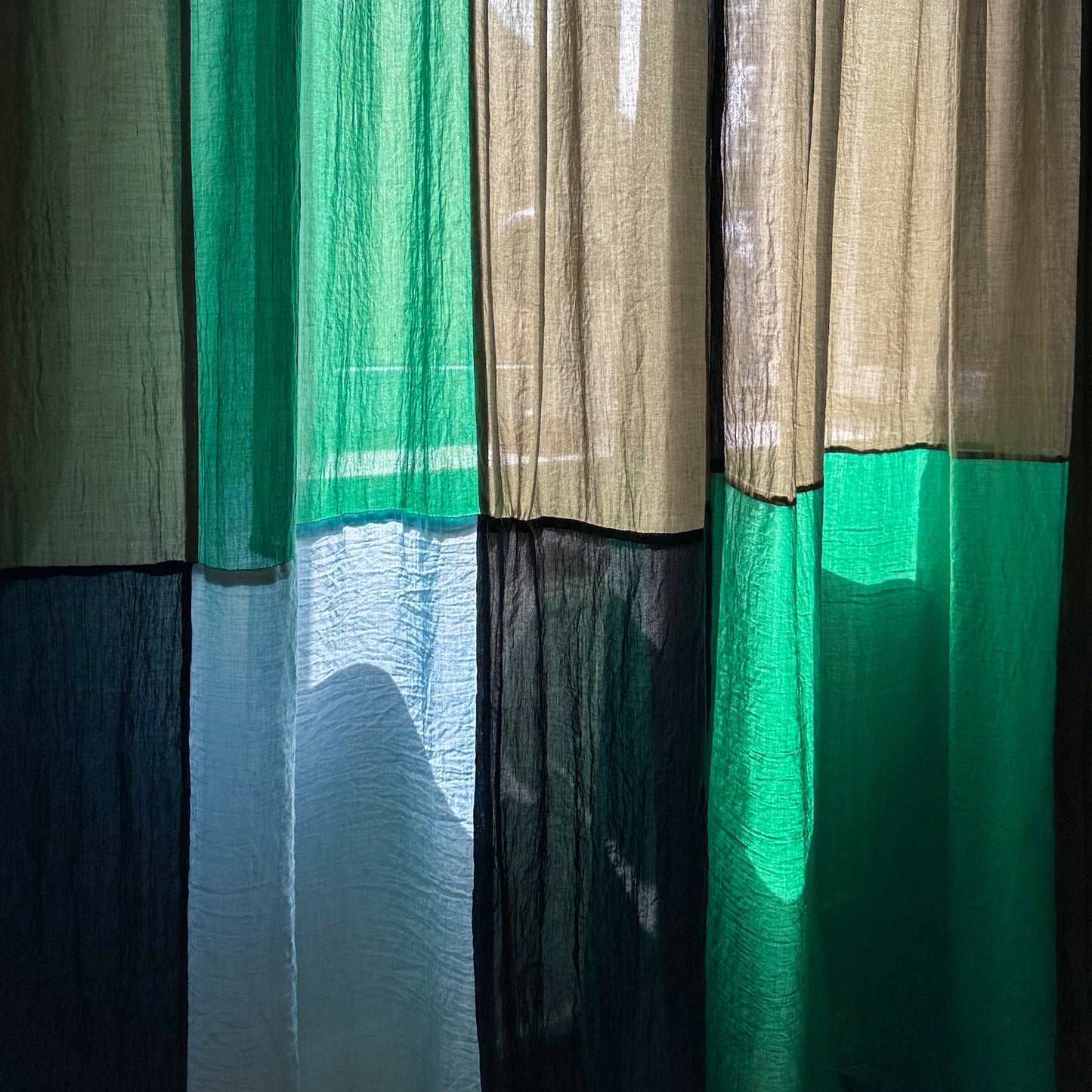 Modern Window Curtains - GREEN MEADOW 3 Designer Window Drapes in 6 Unique Styles