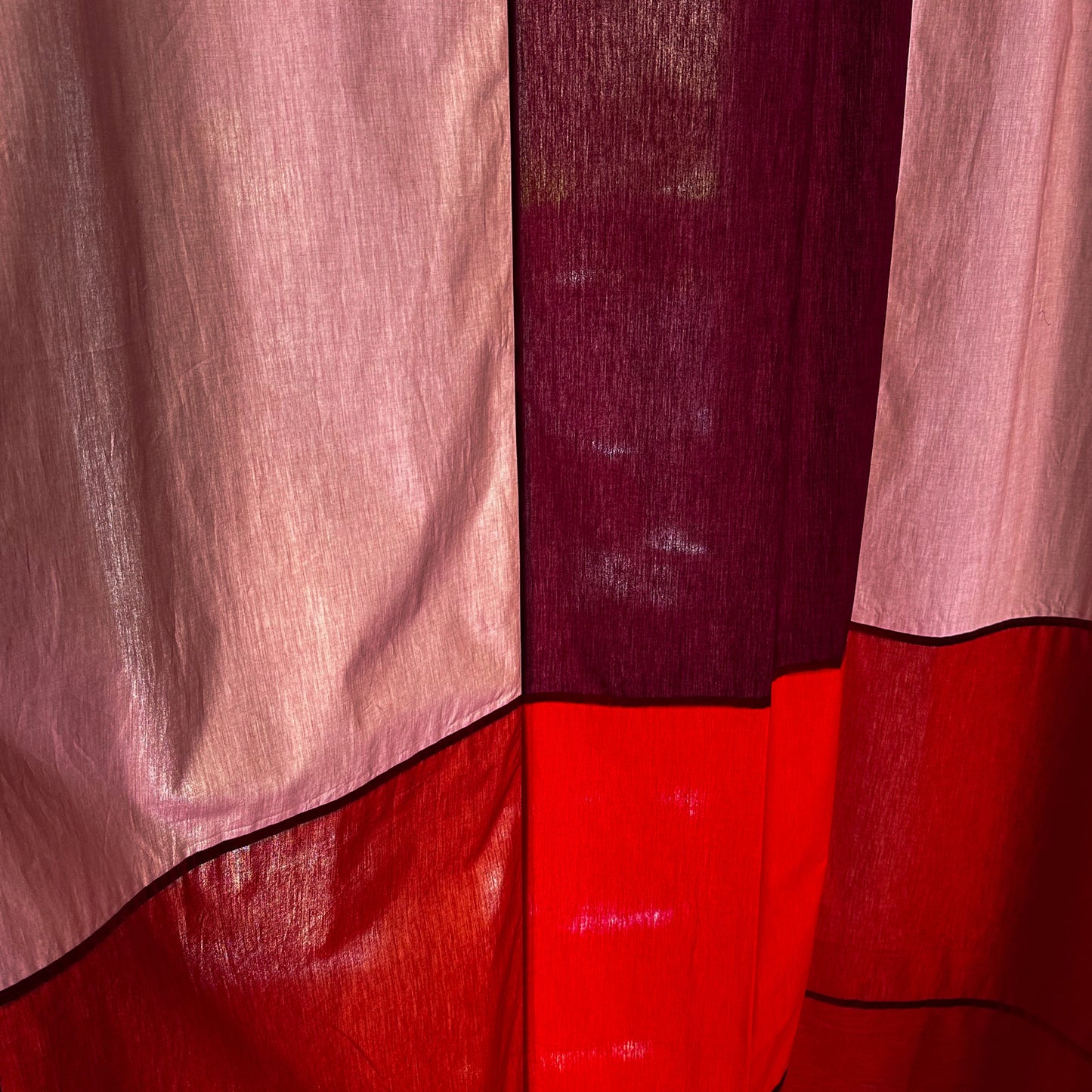Modern Window Curtains - ROSE RED - exclusive piece DESIGN 1