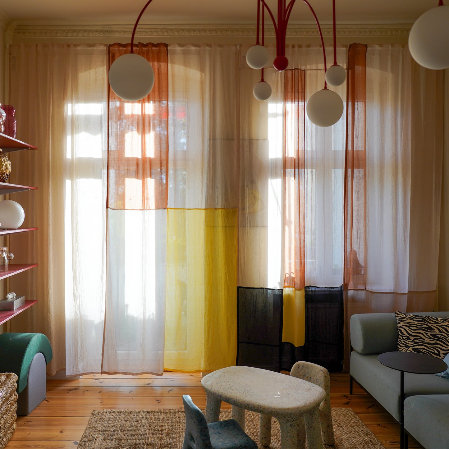 Modern Window Curtains BUTTER CARAMEL 5 Designer Window Drapes in 6 Unique Styles