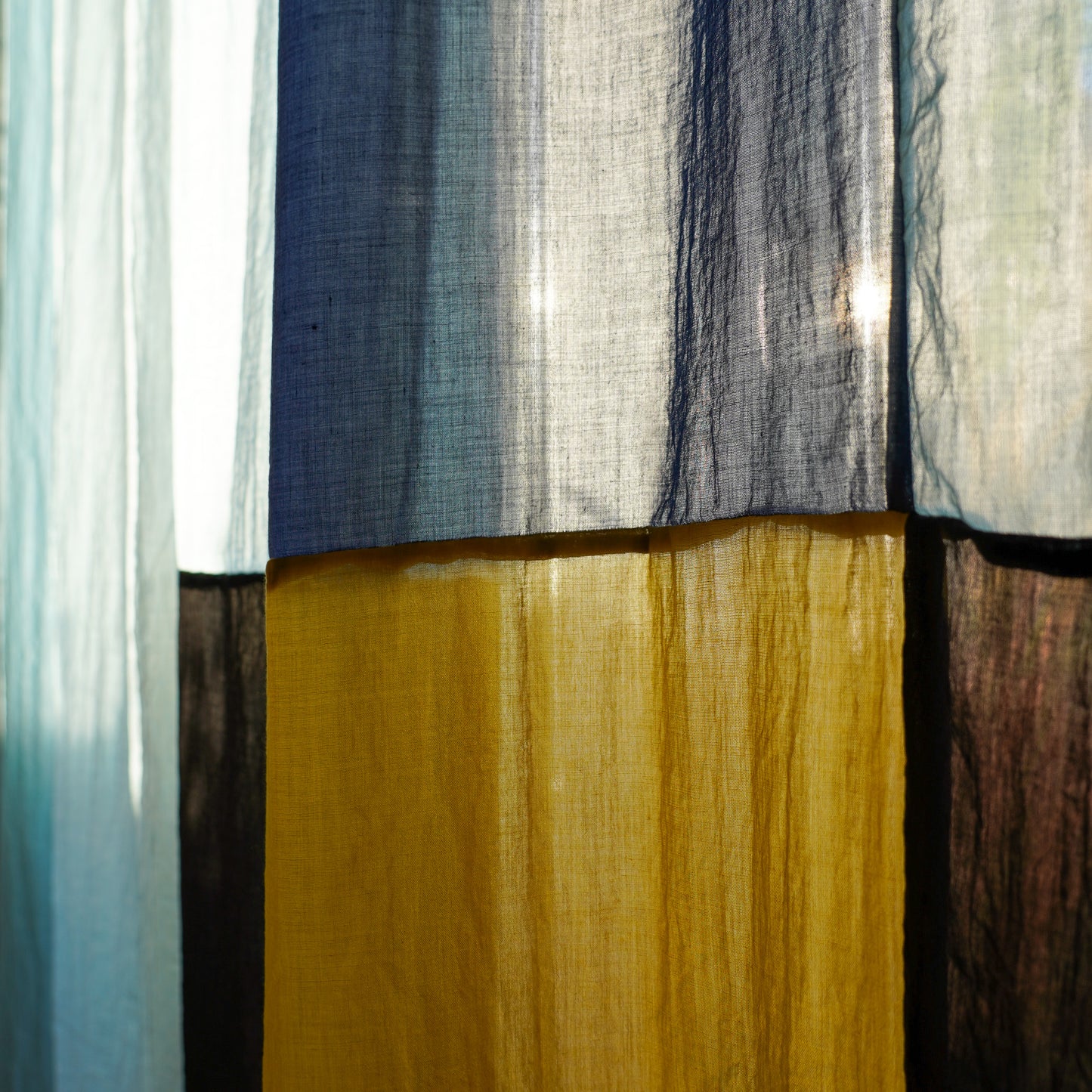 Modern Window Curtains -BLUE EMBER 5 Designer Window Drapes in 6 Unique Styles