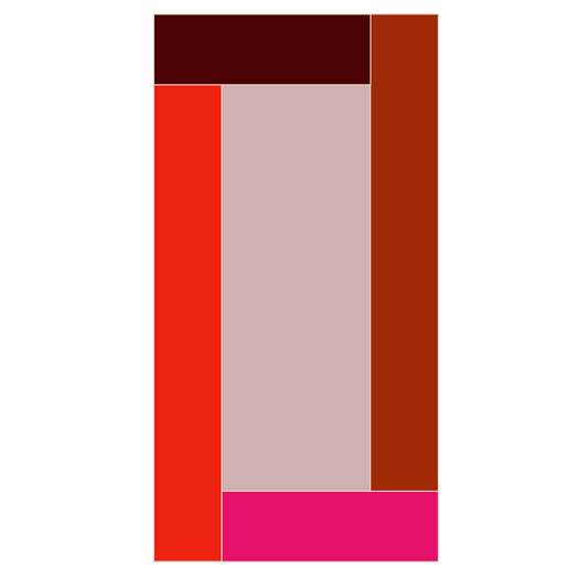 Modern Window Curtains - ROSE RED - exclusive piece DESIGN 2