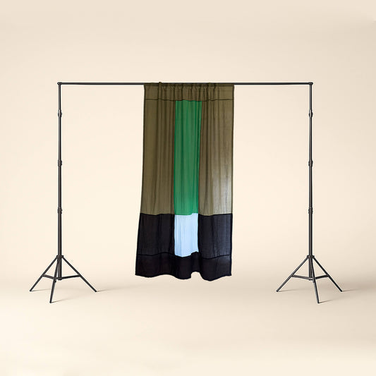 Modern Window Curtains - GREEN MEADOW 1 Designer Window Drapes in 6 Unique Styles