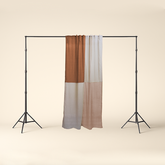 Modern Window Curtains - CARAMEL LATTE 3 Designer Window Drapes in 6 Unique Styles
