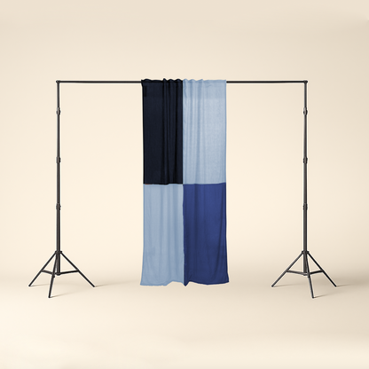 Modern Window Curtains -BLUE EMBER 3 Designer Window Drapes in 6 Unique Styles