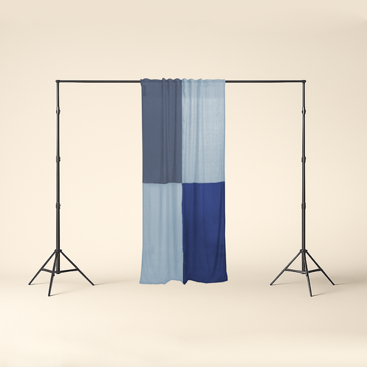 Modern Window Curtains - BLUE FROSTING 3 Designer Window Drapes in 6 Unique Styles