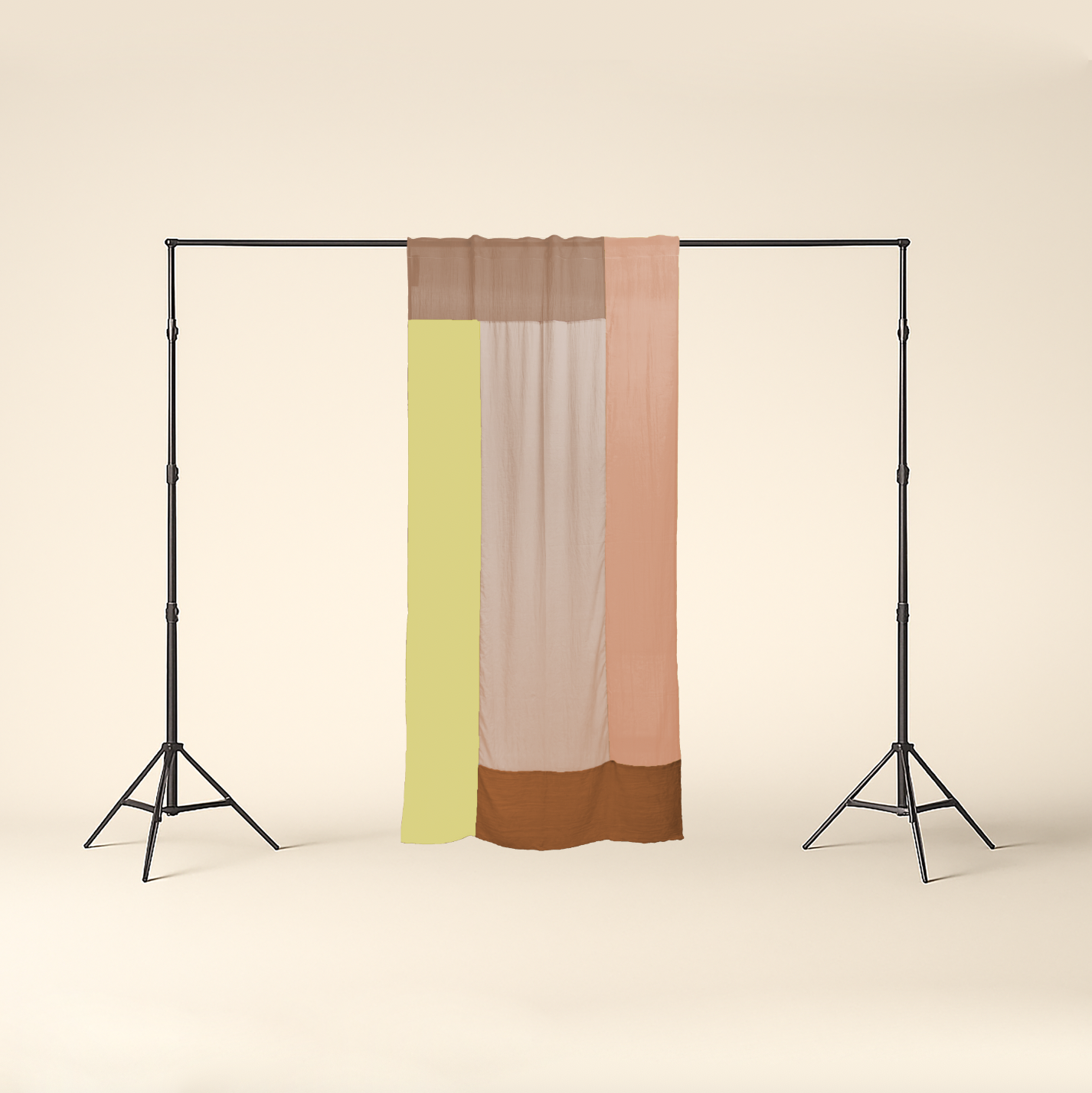 Modern Window Curtains - BUTTER CARAMEL 2 Designer Window Drapes in 6 Unique Styles