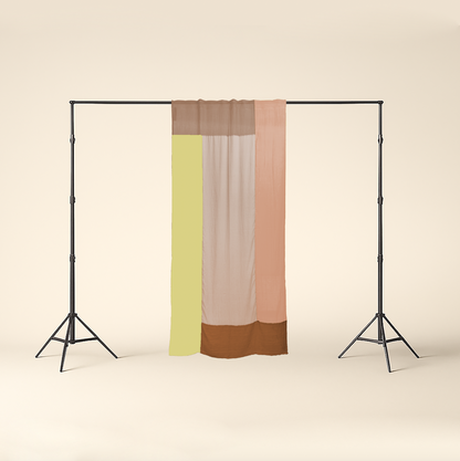 Modern Window Curtains - BUTTER CARAMEL 2 Designer Window Drapes in 6 Unique Styles