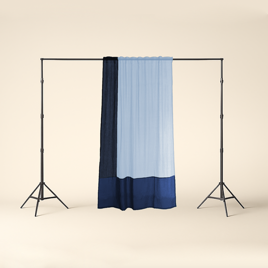 Modern Window Curtains - BLUE FROSTING 4 Designer Window Drapes in 6 Unique Styles