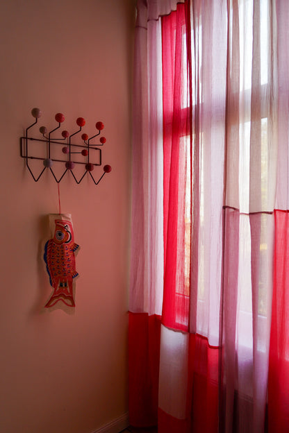 Modern Window Curtains "ROSEN GLUT" 4 Designer Window Drapes in 6 Unique Styles