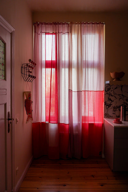 Modern Window Curtains "ROSEN GLUT" 4 Designer Window Drapes in 6 Unique Styles