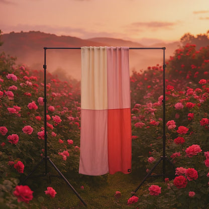 Modern Window Curtains "ROSEN GLUT" 3 Designer Window Drapes in 6 Unique Styles