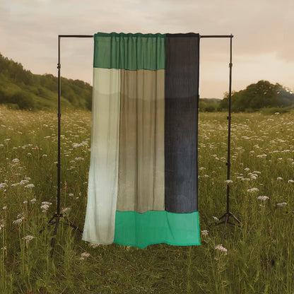 Modern Window Curtains - GREEN MEADOW 2 Designer Window Drapes in 6 Unique Styles