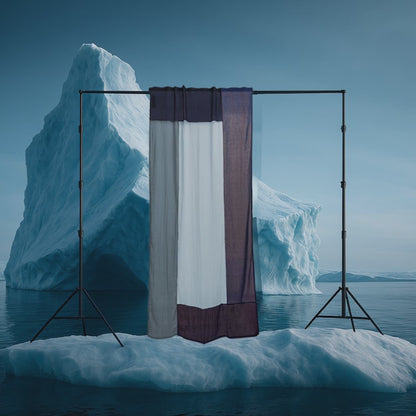 Modern Window Curtains - BLUE FROSTING 2 Designer Window Drapes in 6 Unique Styles