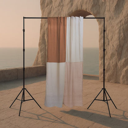 Modern Window Curtains - CARAMEL LATTE 3 Designer Window Drapes in 6 Unique Styles