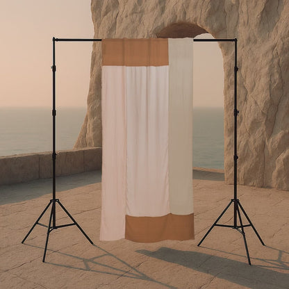 Modern Window Curtains - CARAMEL LATTE 2 Designer Window Drapes in 6 Unique Styles